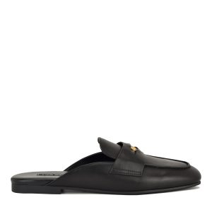 Evans Leather Loafer Mules