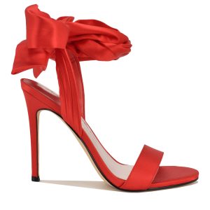 Marilyn Monroe Mmonroe Ankle Wrap Satin Sandals