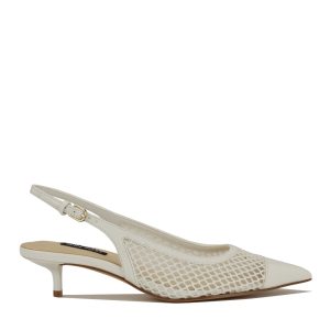 Eraya Mesh Kitten Heel Slingback Pumps