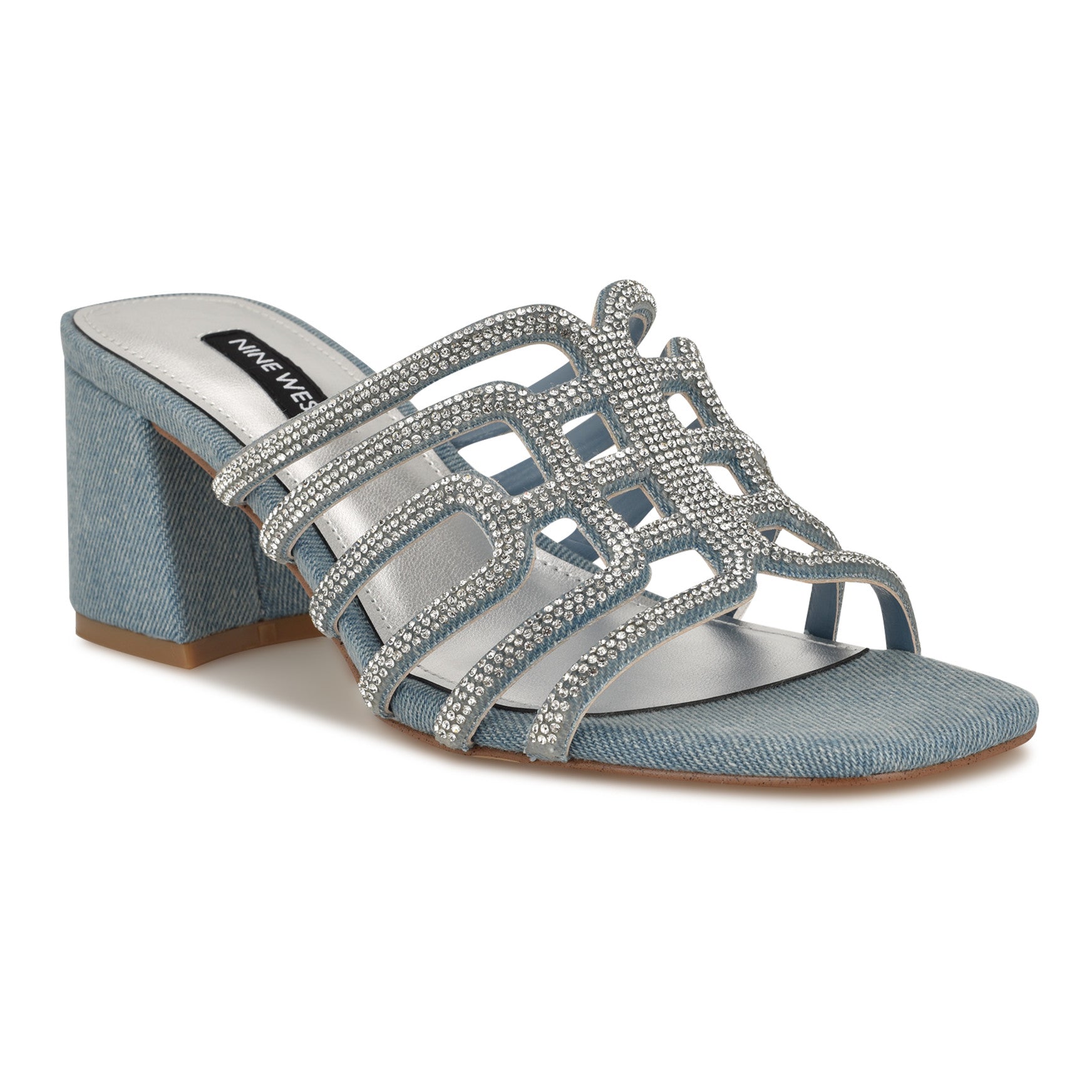Grassa Block Heel Embellished Sandals - Image 2