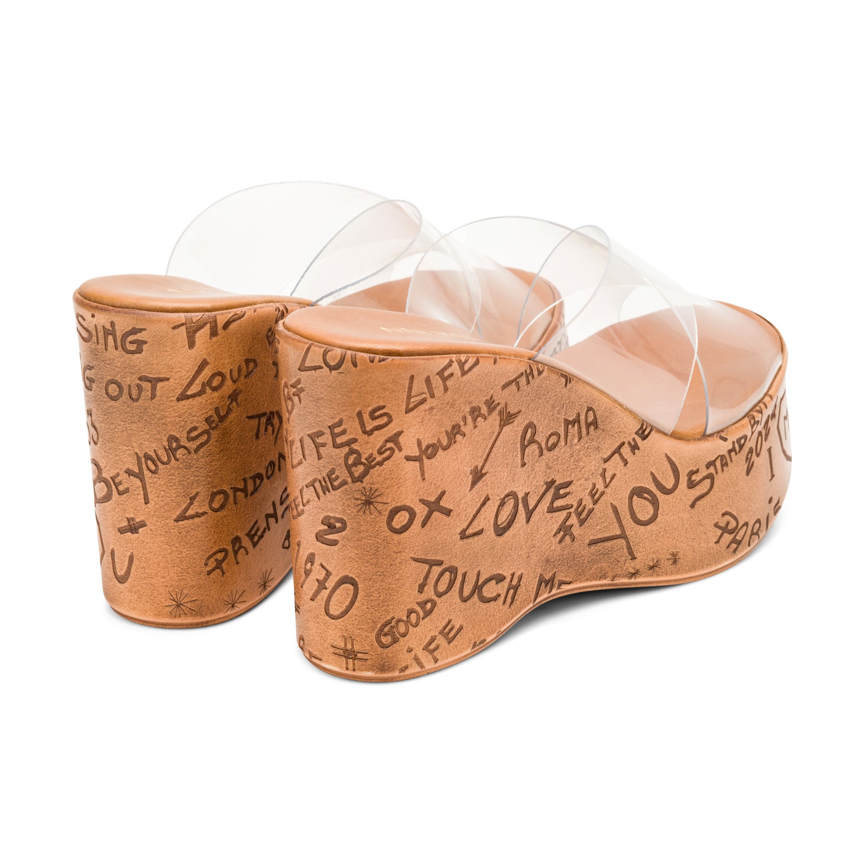 Lezza Cross Band Platform Wedges - Image 3