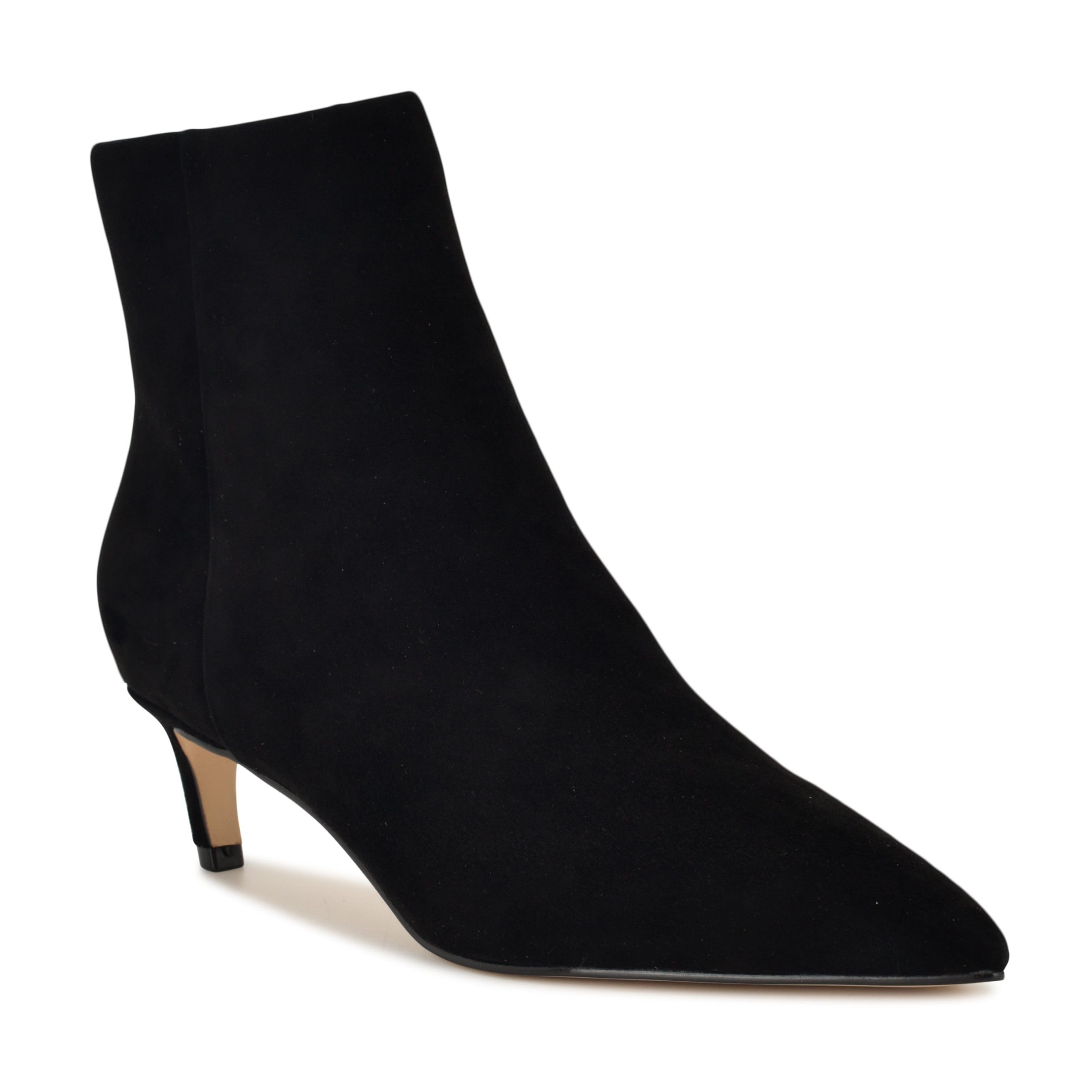 Brite Kitten Heel Ankle Leather Booties - Image 2