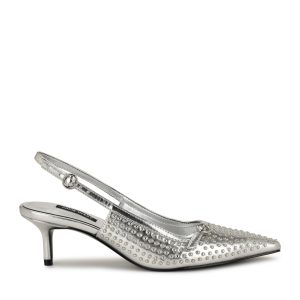 Ashleah Kitten Heel Slingback Pumps
