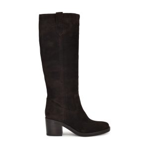 Hecee Block Heel Tailored Leather Boots