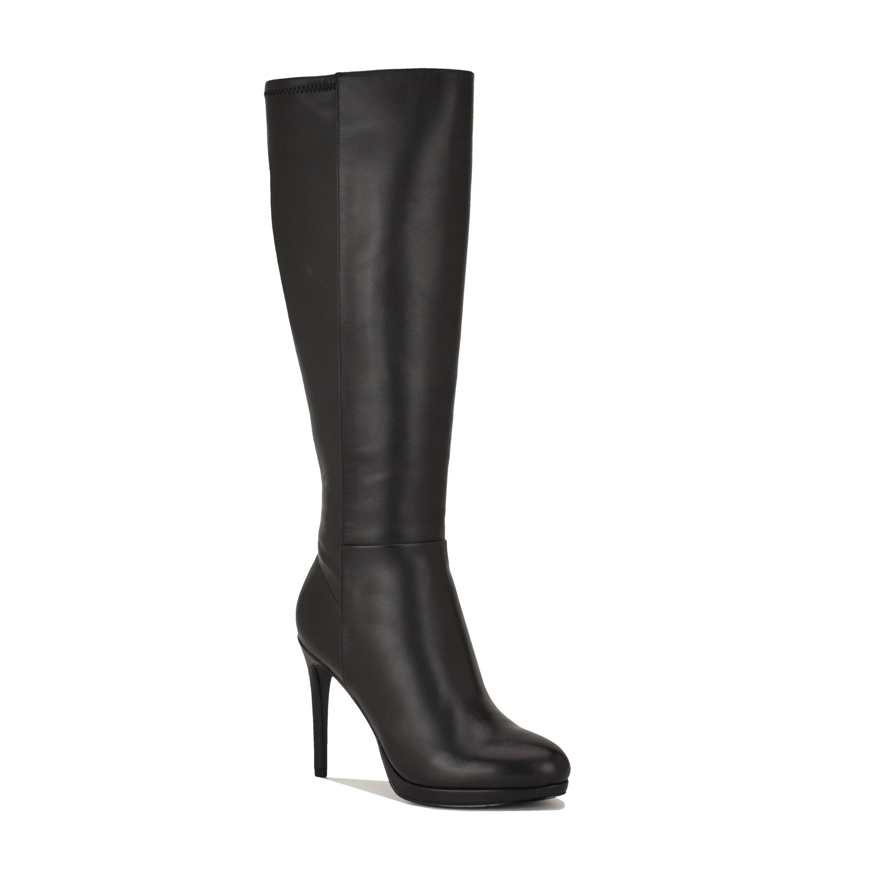 Quizme Wide Calf Platform Leather Boots - Image 2
