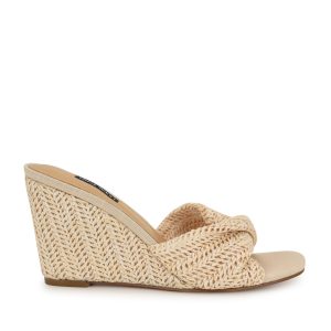 Nikhil Twist Wedge Sandals